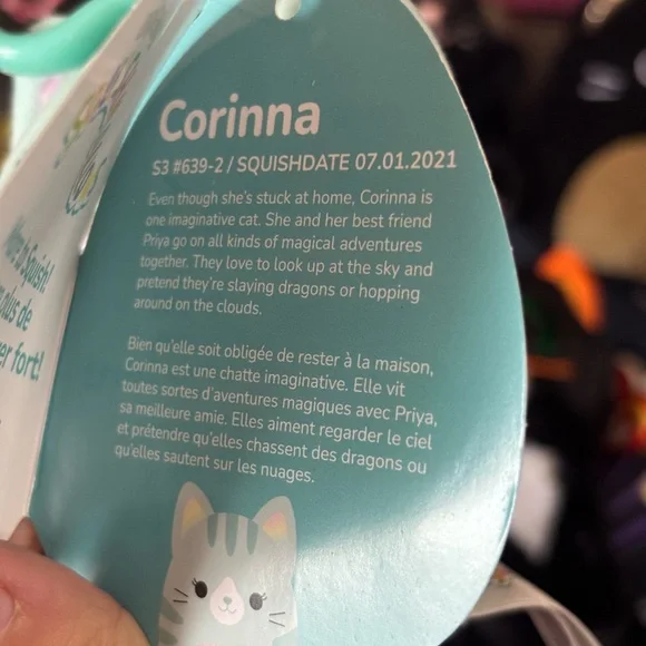 💘5 for $25 / Corinna the Teal Cat Squishmallow Clip 3” - Picture 8 of 8